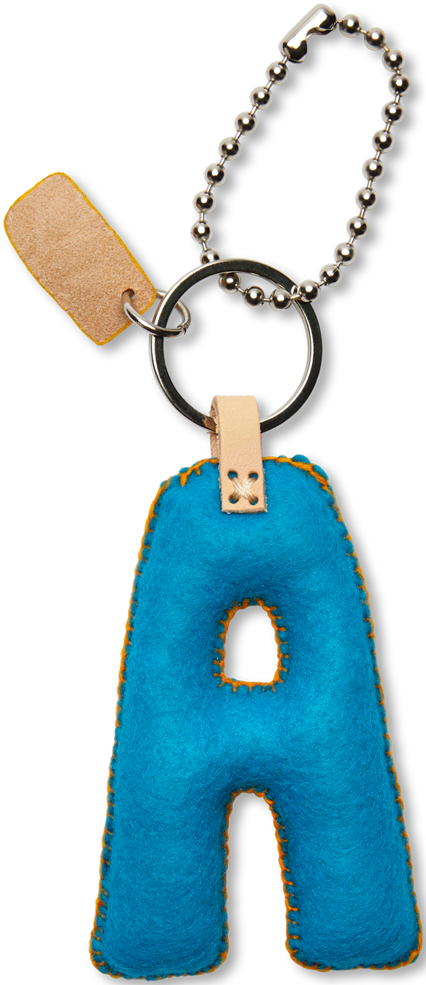 Consuela Turquoise Felt Keychain