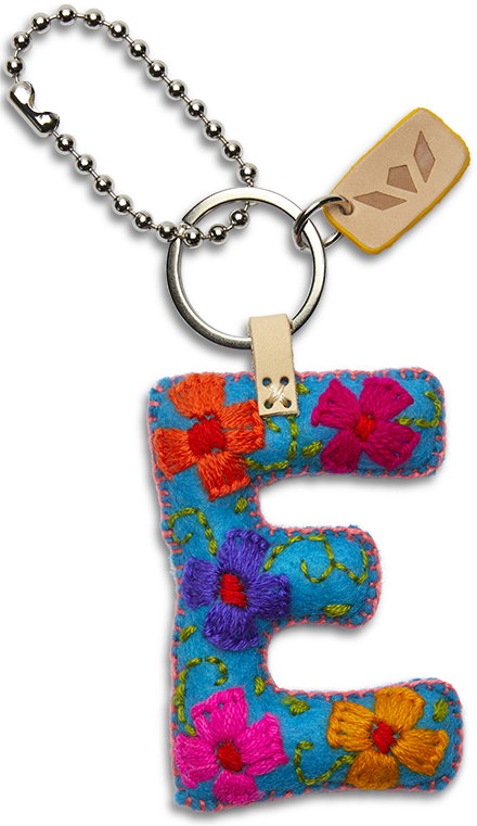 Consuela Turquoise Felt Keychain