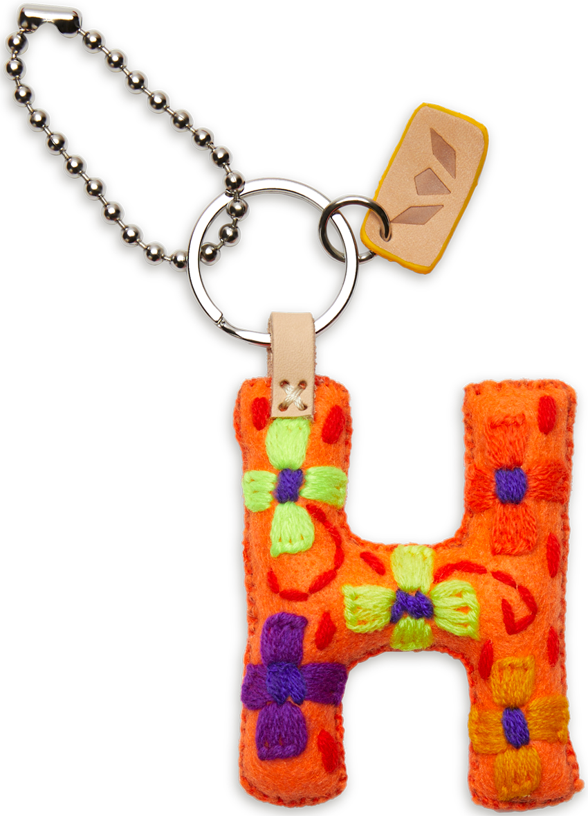 Consuela Orange Felt Keychain