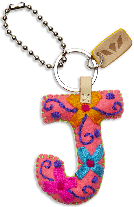 Consuela Pink Felt Keychain