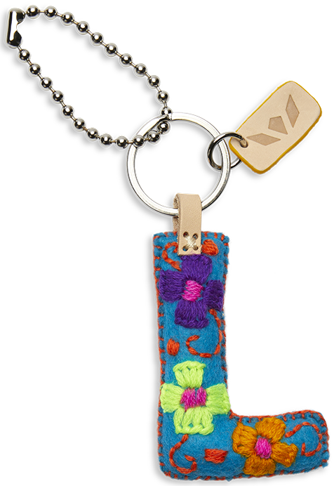 Consuela Turquoise Felt Keychain