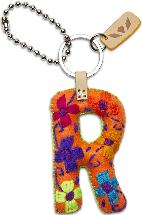 Consuela Orange Felt Keychain