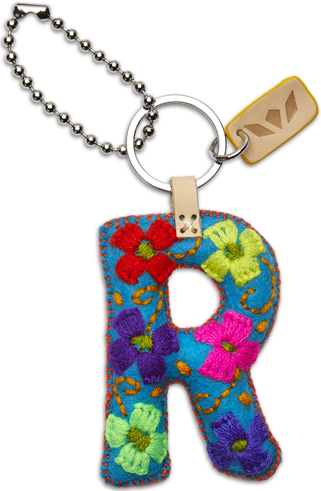 Consuela Turquoise Felt Keychain