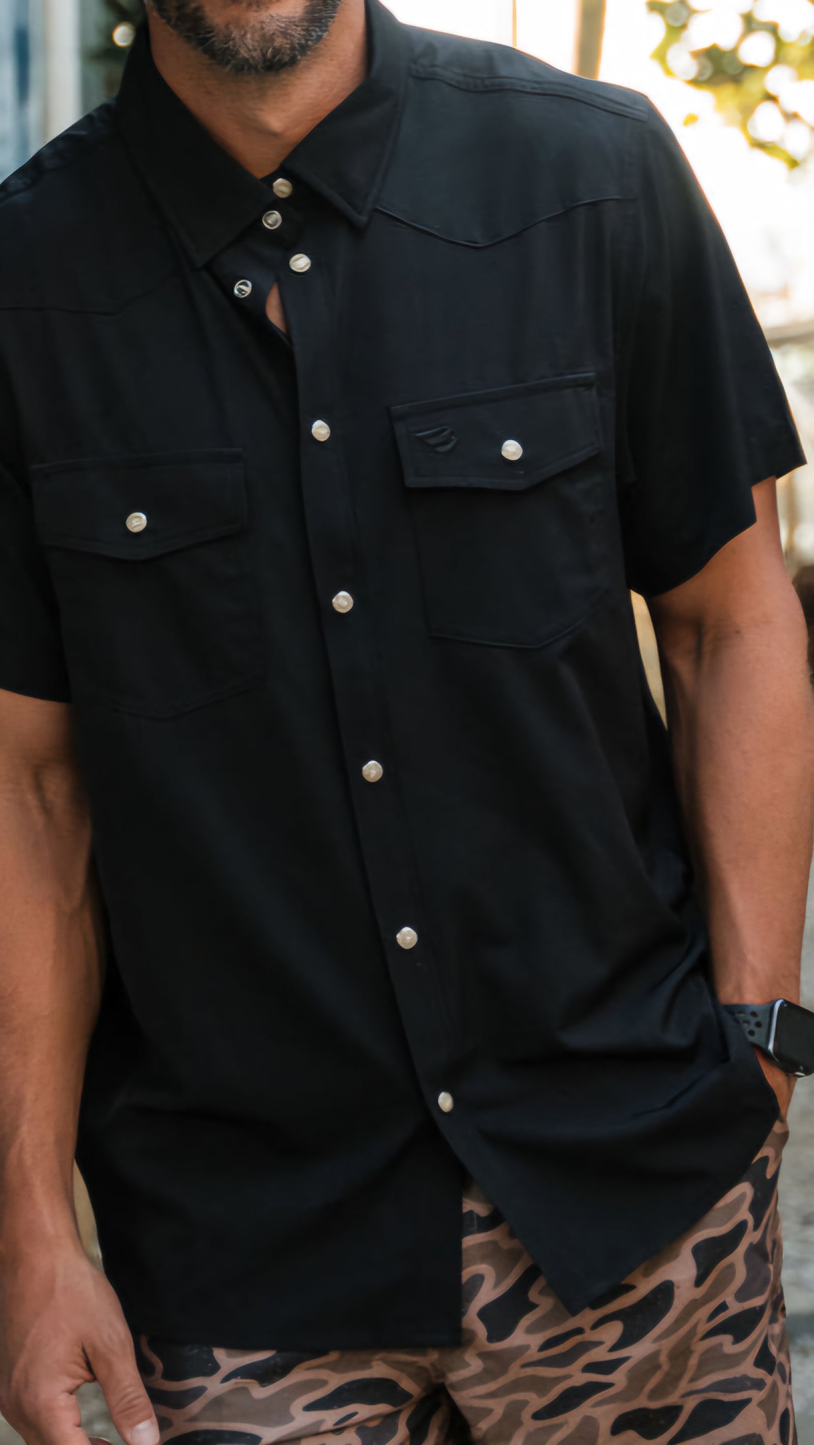 Burlebo Performance Western Shirt - Black