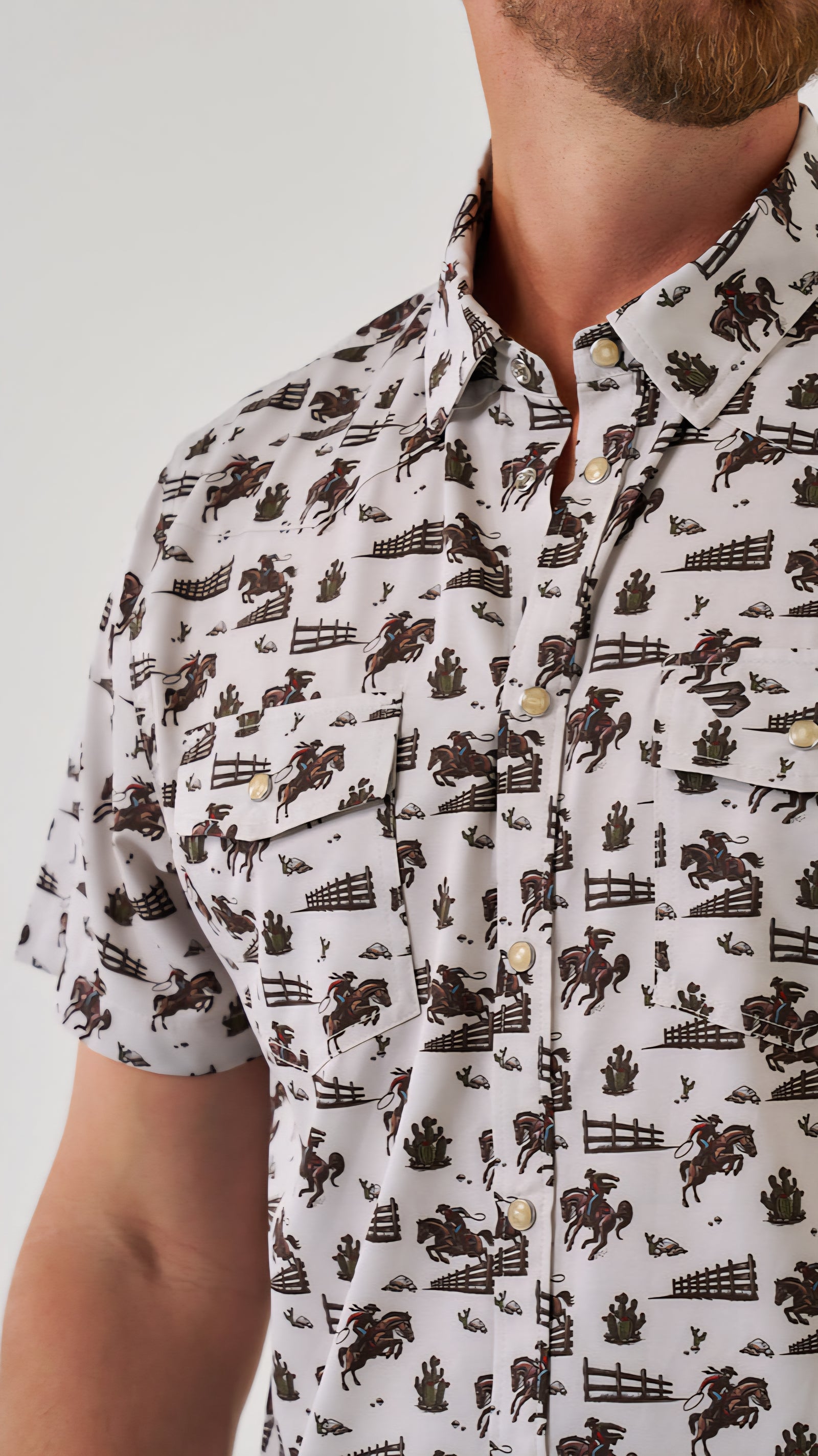 Burlebo Performance Western Shirt Cowboy Country