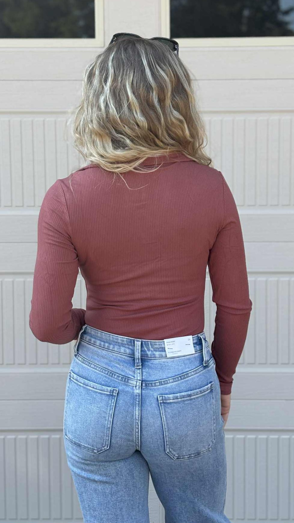 Long Sleeve Ribbed BodySuit in 3 Colors