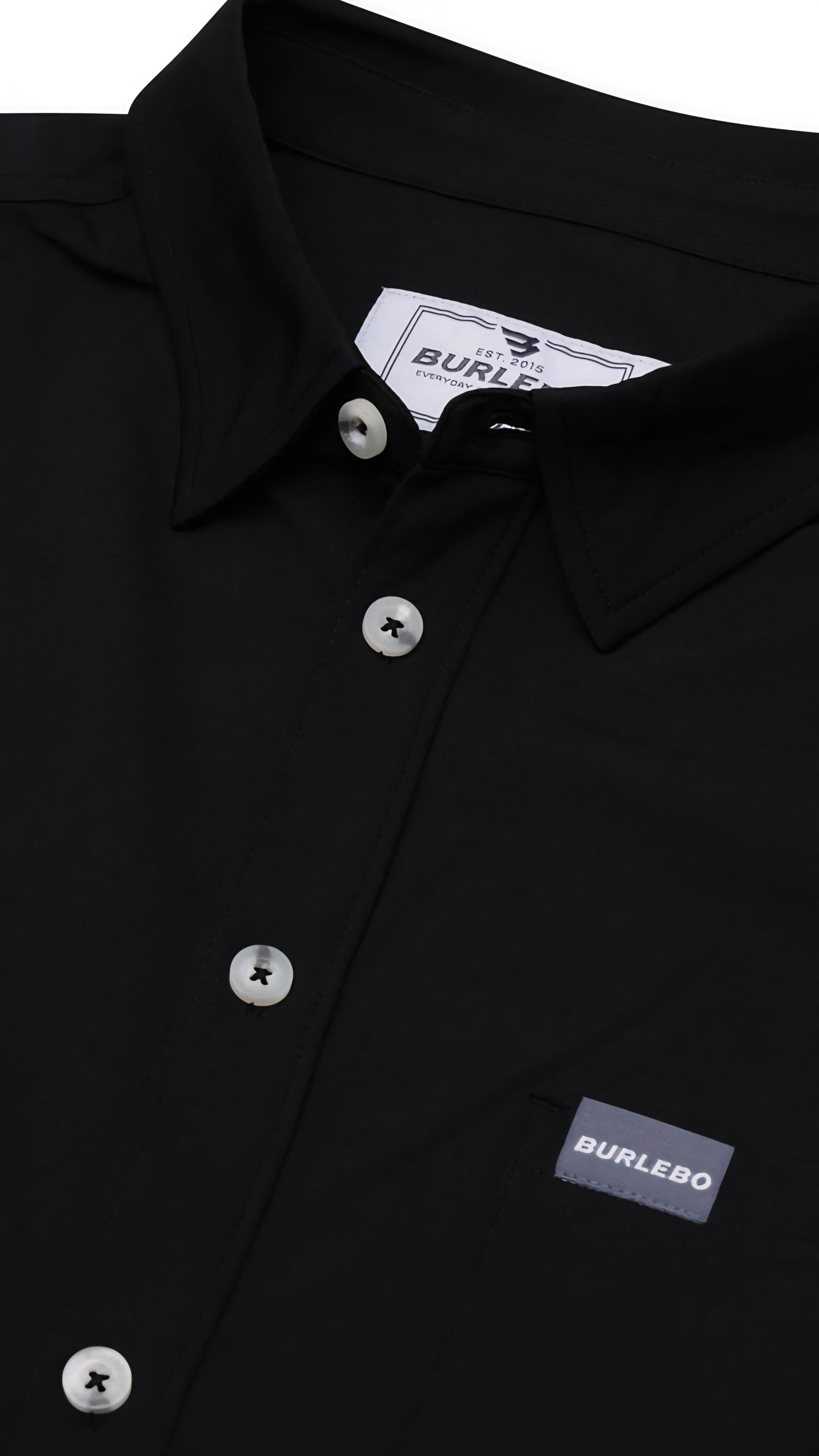 Burlebo Performance Button Up Heather Black