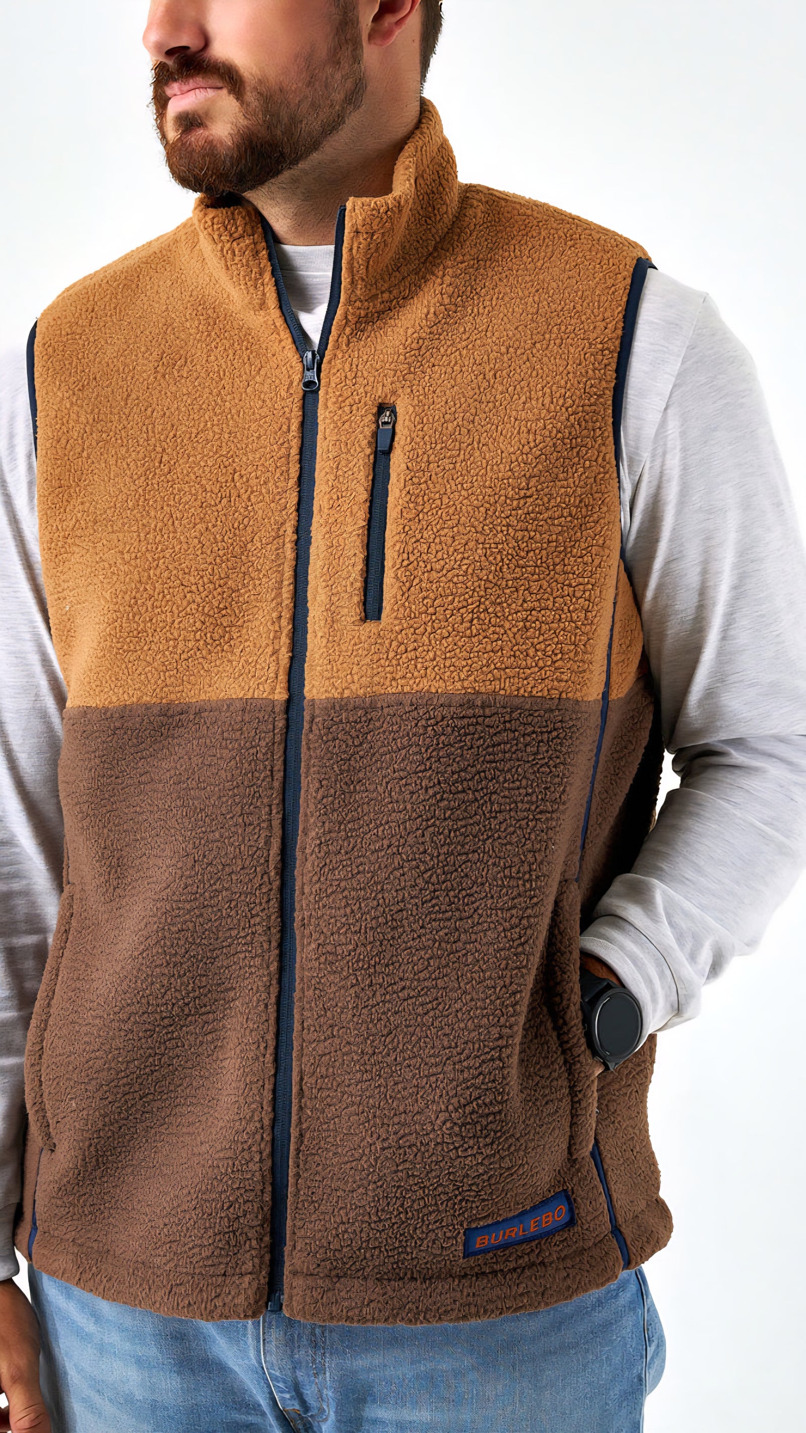 Burlebo Montana Vest Multi Brown