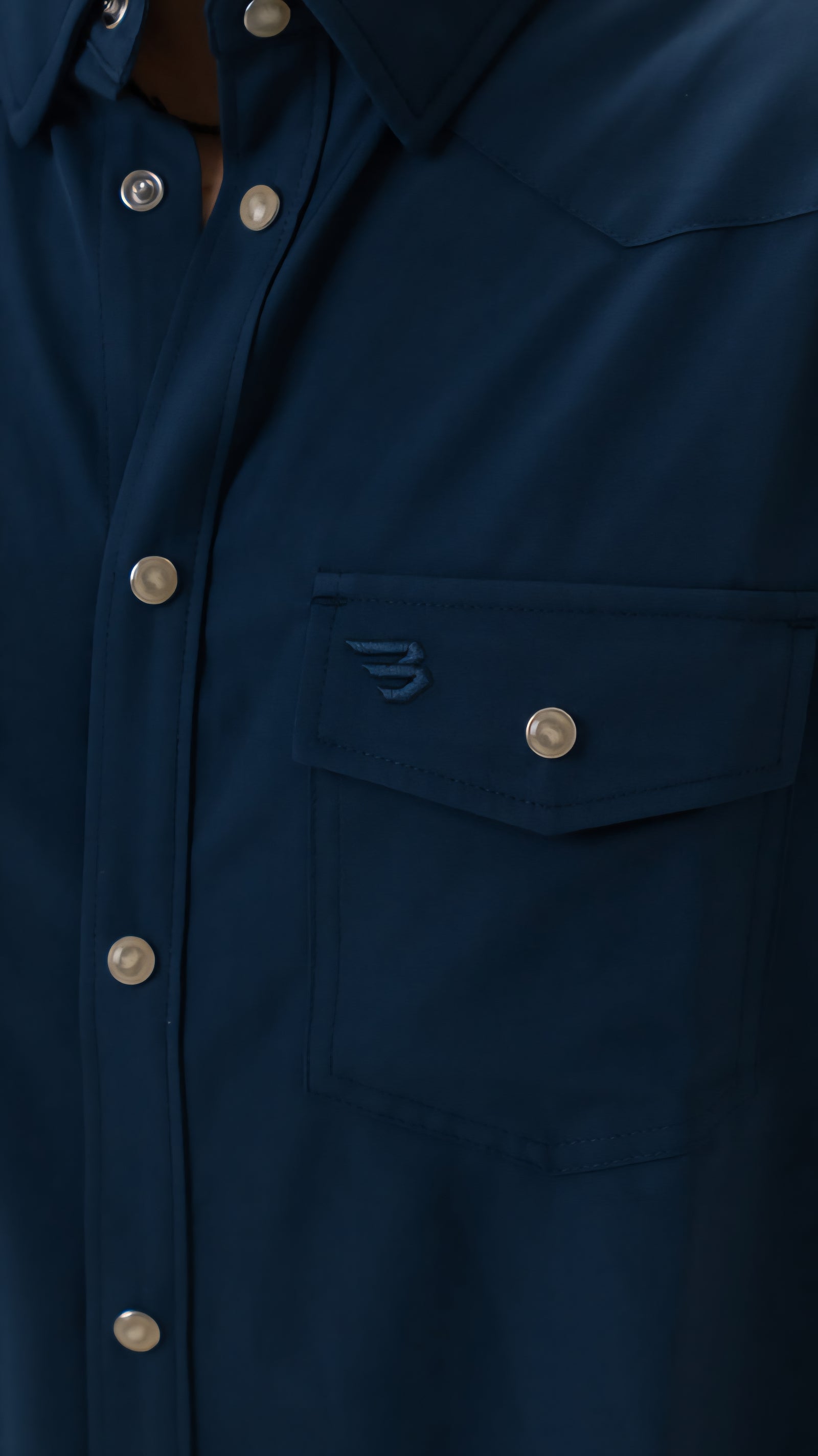 Burlebo Performance Western Shirt Navy