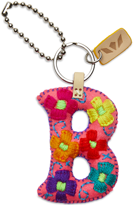 Consuela Pink Felt Keychain