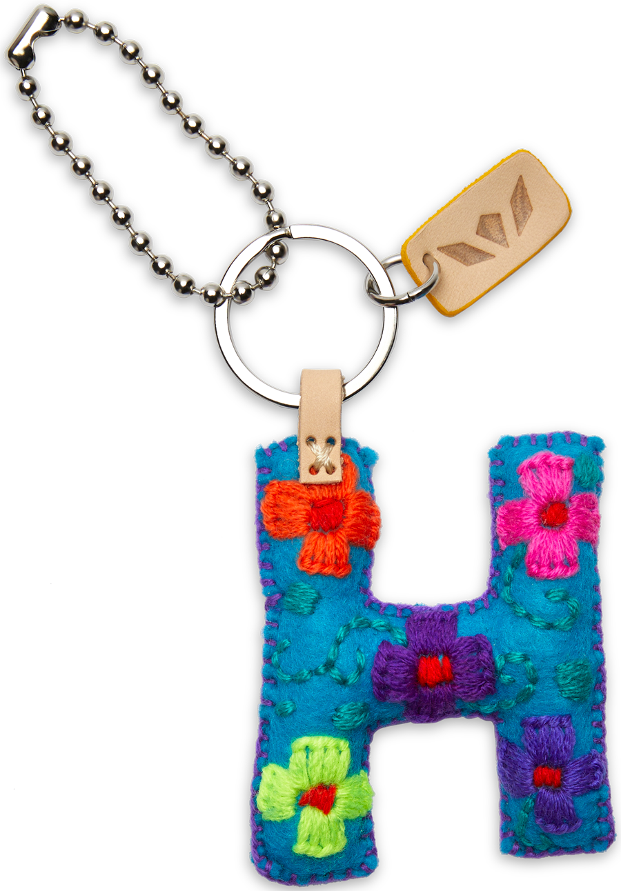 Consuela Turquoise Felt Keychain