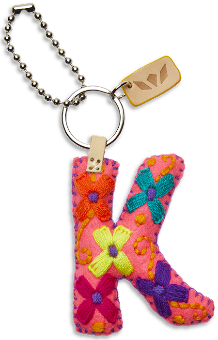 Consuela Pink Felt Keychain