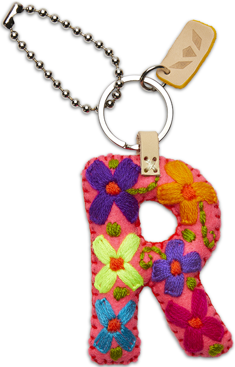 Consuela Pink Felt Keychain