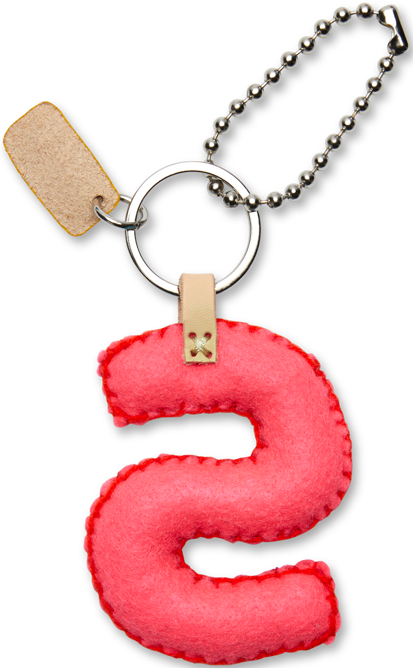 Consuela Pink Felt Keychain