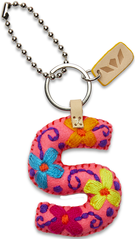 Consuela Pink Felt Keychain