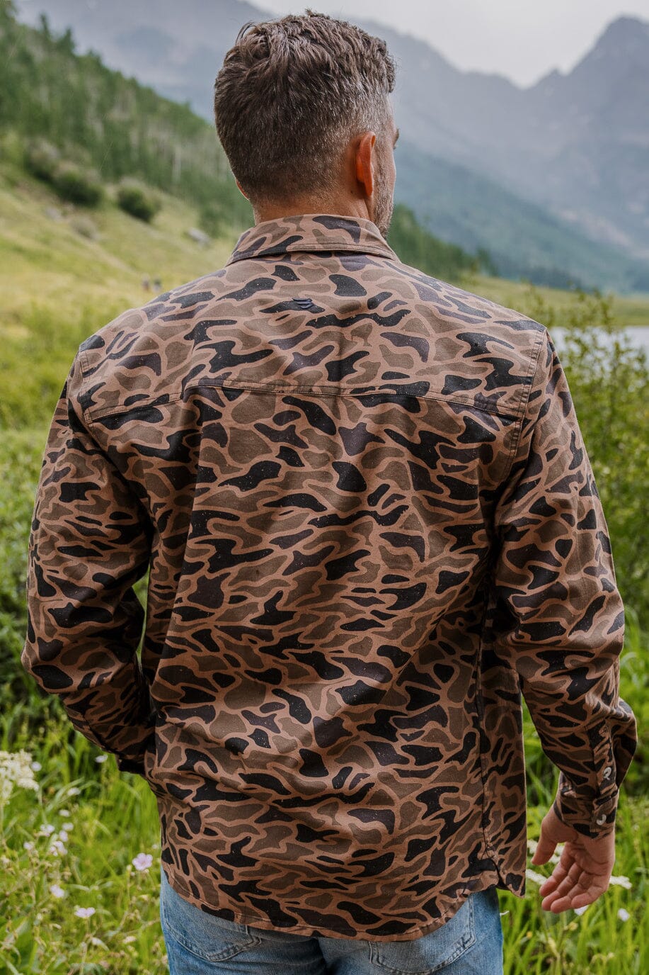 Burlebo Cotton Twill Button Up Gauge Camo