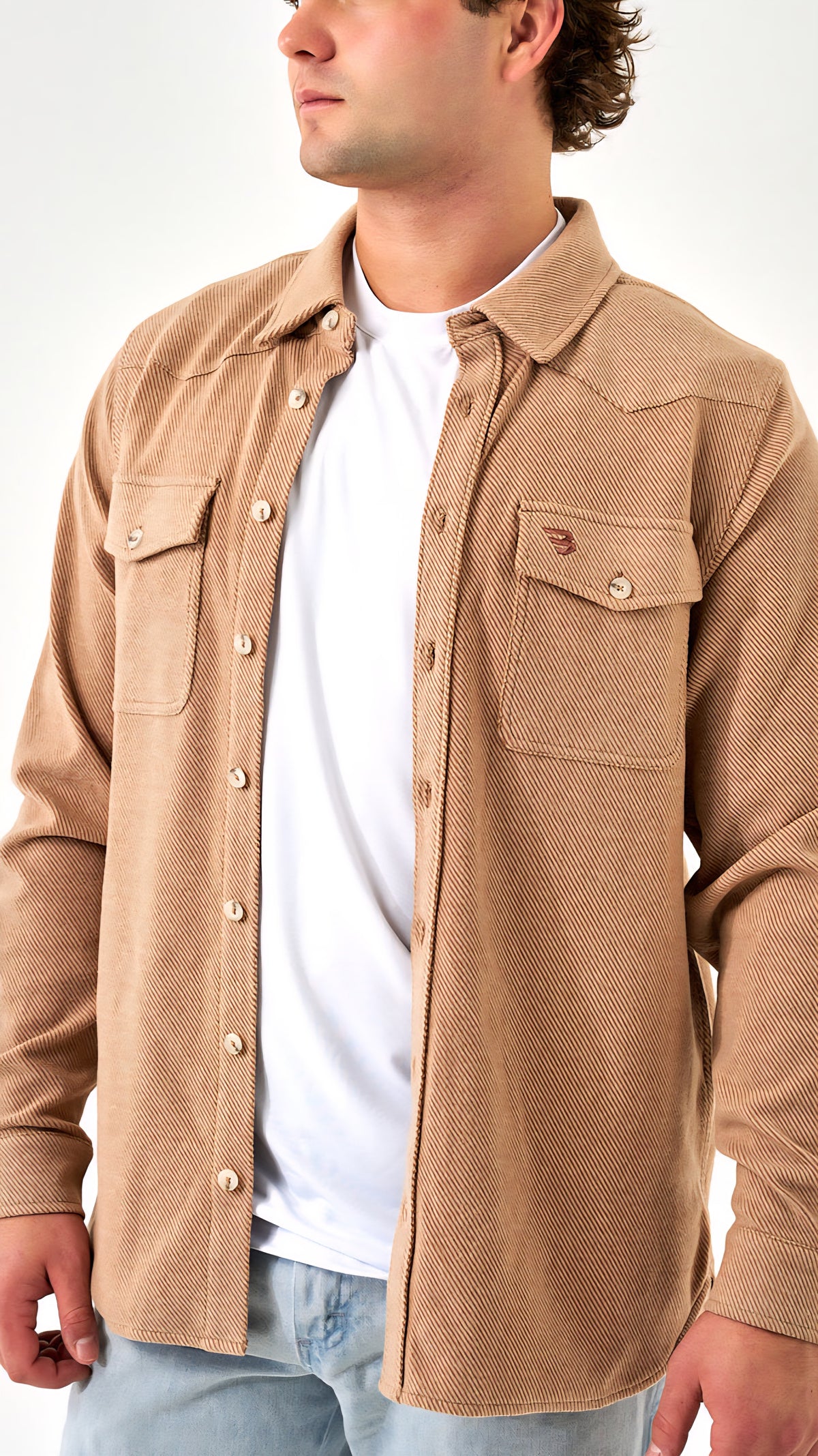 Burlebo Long Sleeve Austin Shirt Khaki