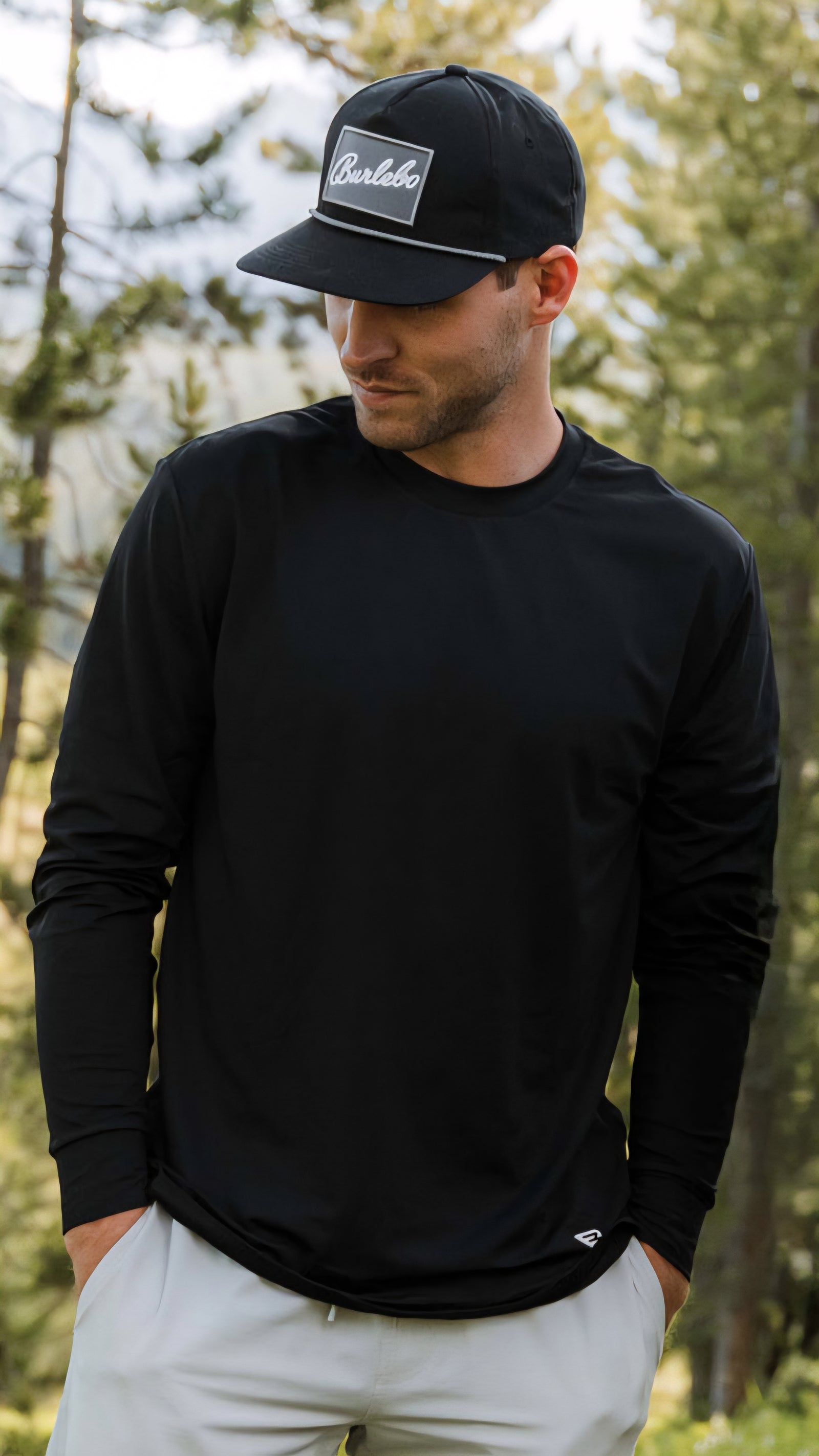 Burlebo Long Sleeve Go To Tee in Black