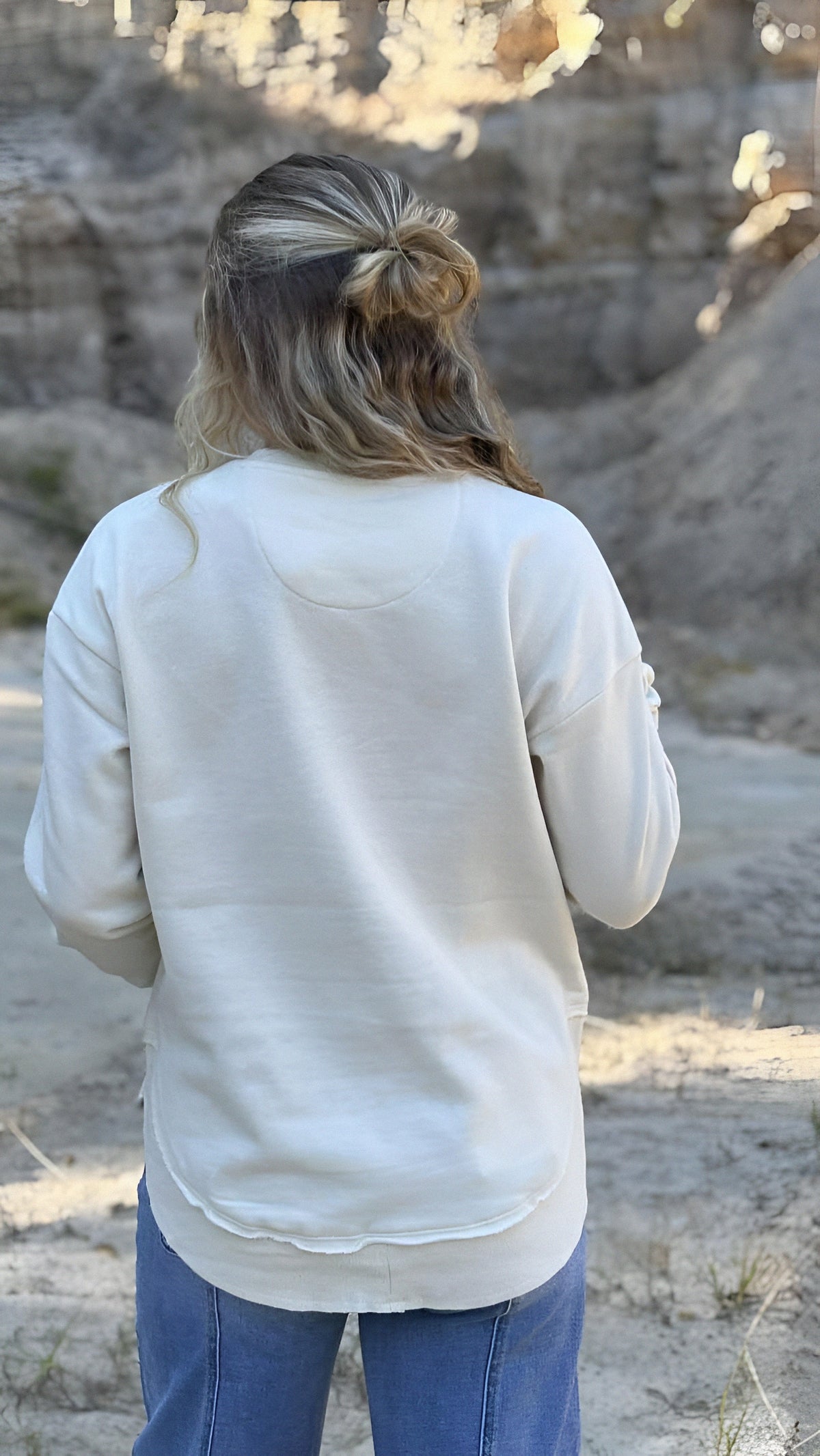 Christmas Embroidered Trees Fleece Top