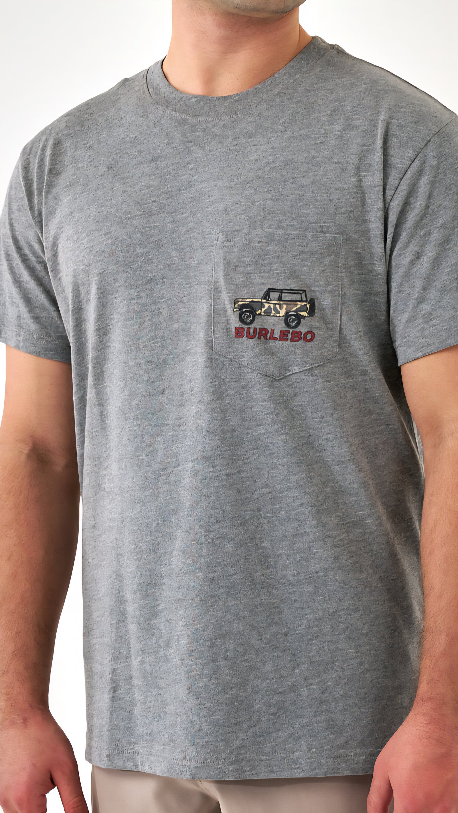 Burlebo Short Sleeve Tee Off Road Bronco in Dark Heather Grey