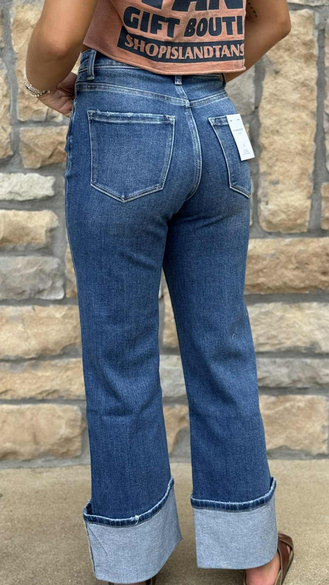 Flying Monkey 90's Vintage Cuffed Flare Jean F5827