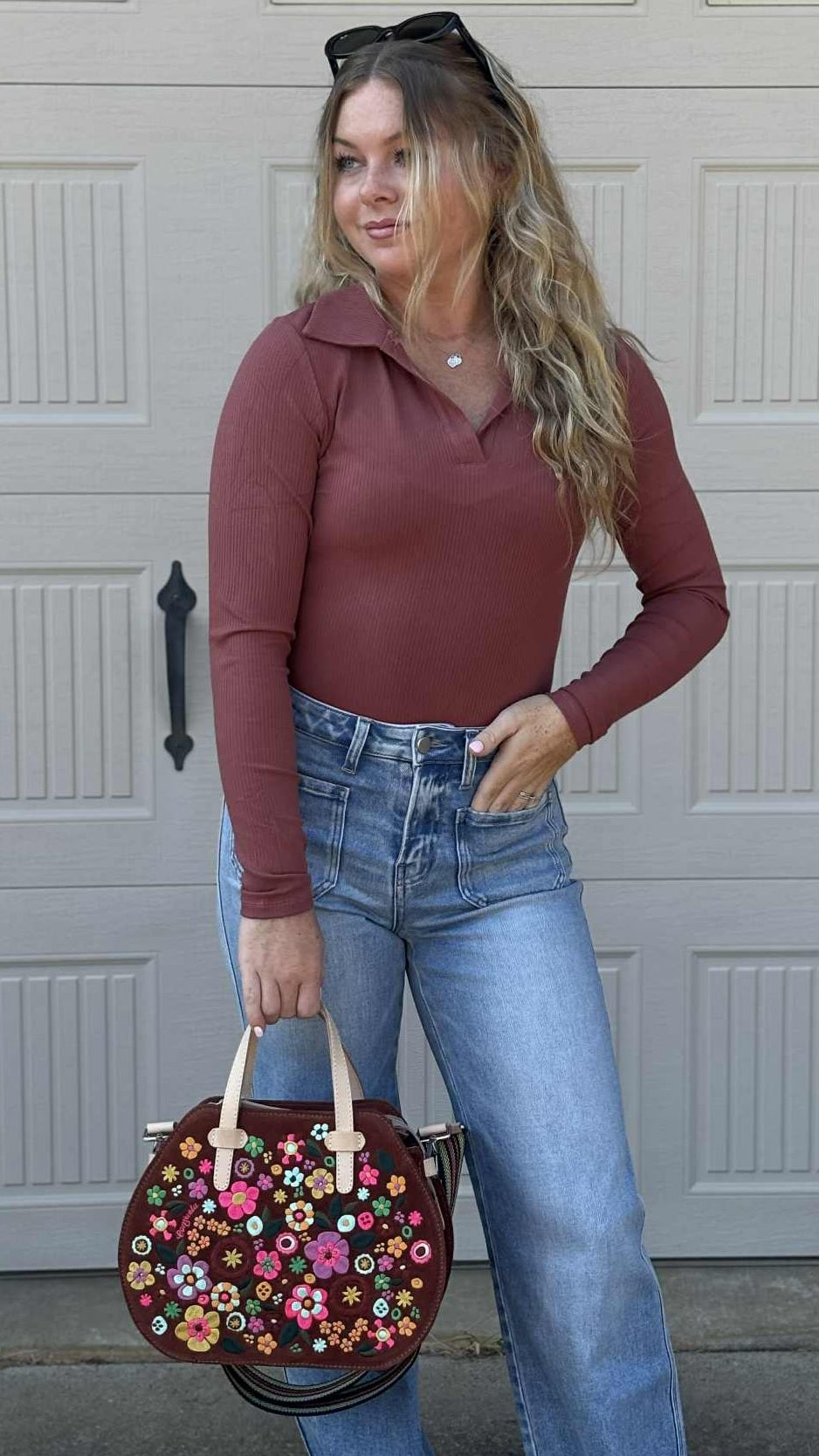 Long Sleeve Ribbed BodySuit in 3 Colors