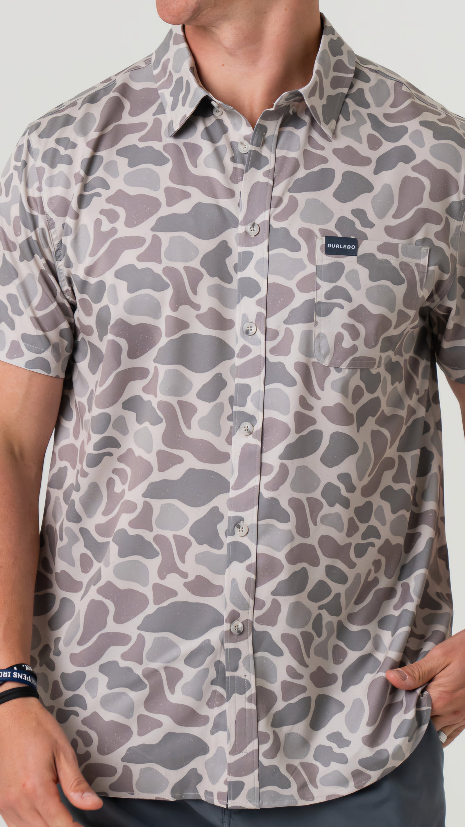 Burlebo Performance Button Up Classic Deer Camo