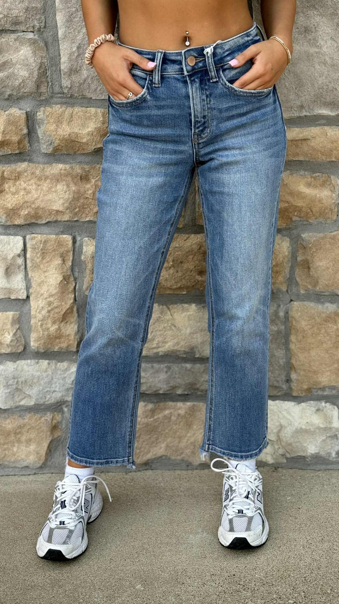 Flying Monkey Mid Rise Crop Straight Jean F5221