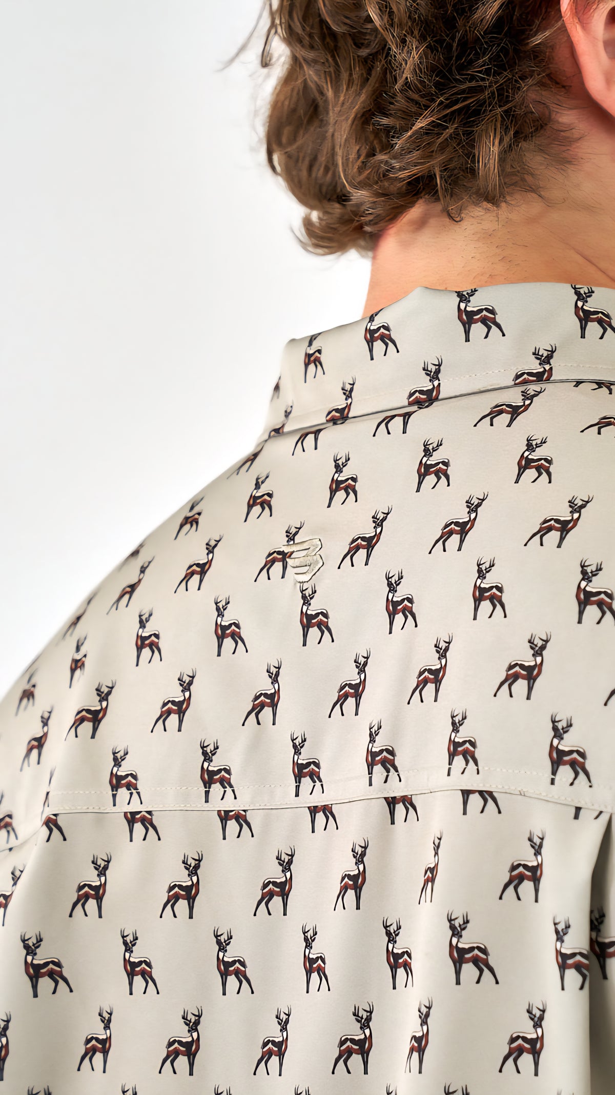 Burlebo Performance Button Up Whitetail Deer Green