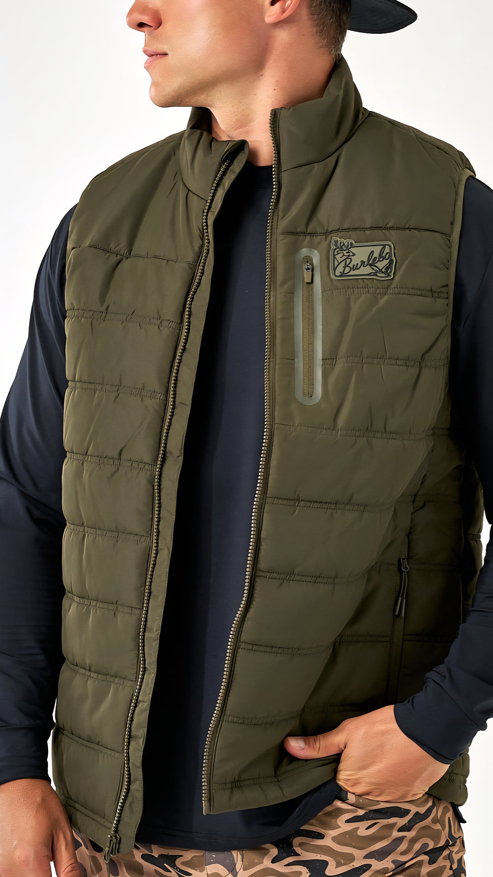 Burlebo Puffer Vest - Mallard Green