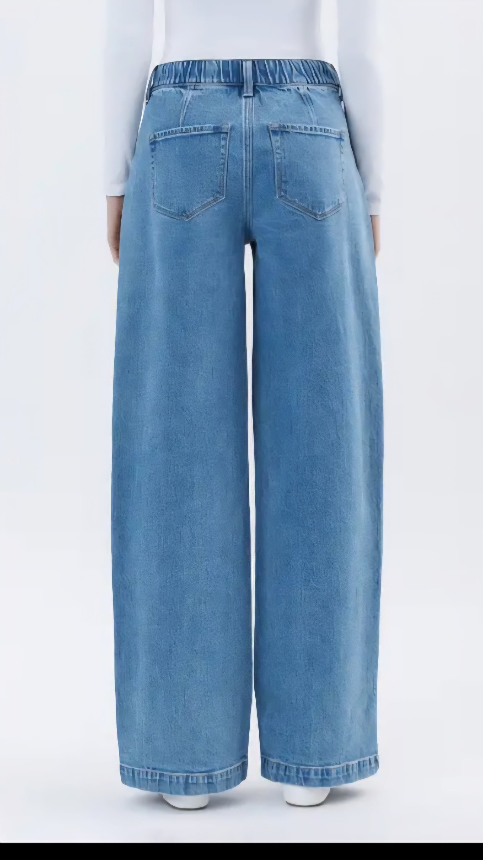 Vervet Olivia Super High Rise Pleated Drawstring Jean T6745