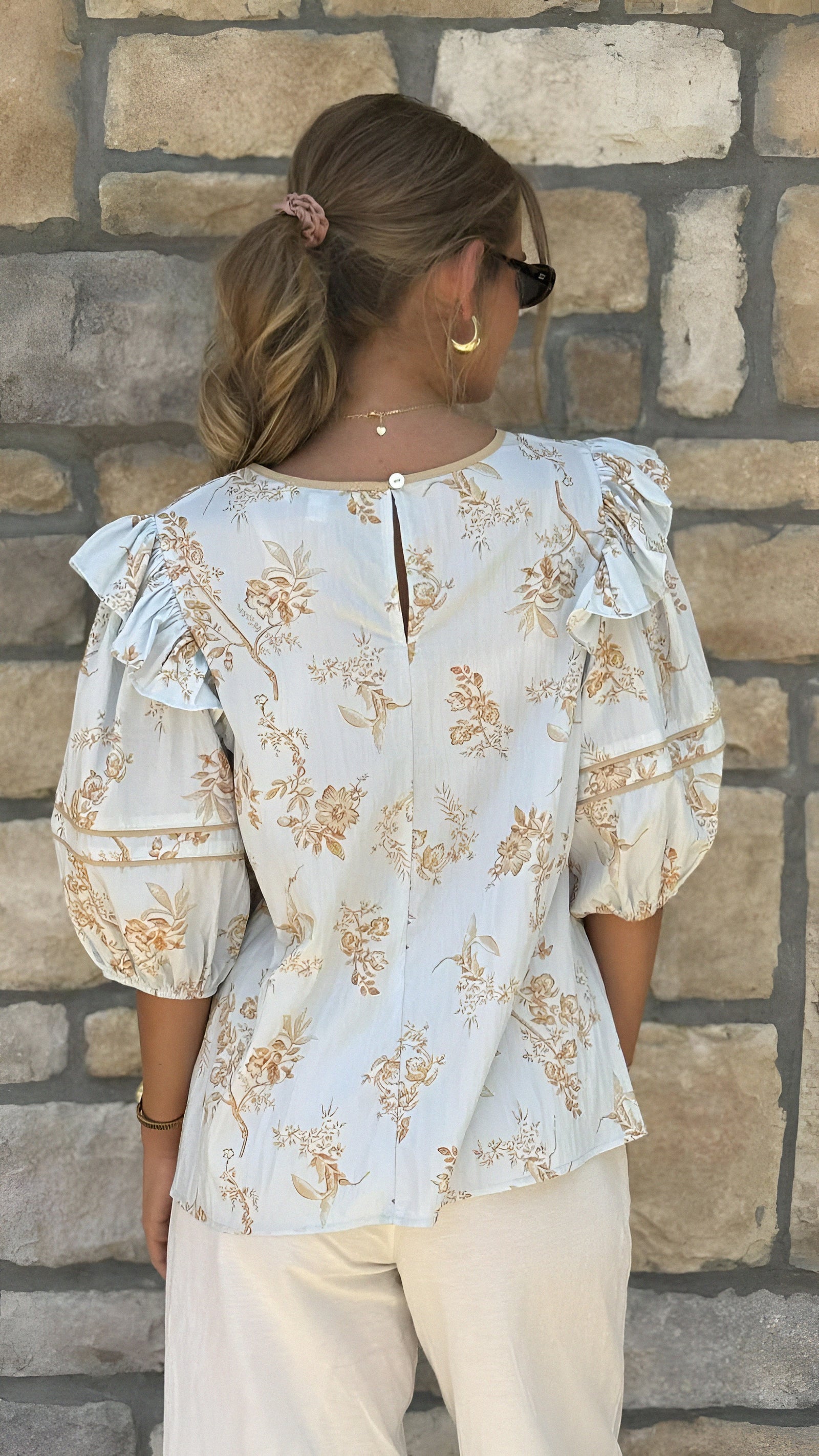 Puff Sleeve Babydoll Top in 2 Colors